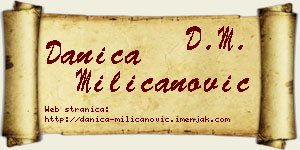Danica Milicanović vizit kartica